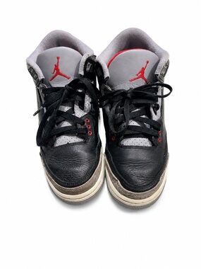 Jordan Black/Gray/Red Retro Basketball Sneakers